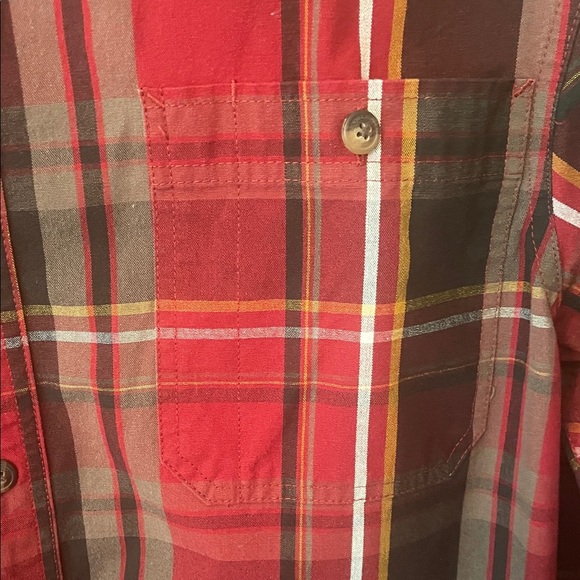 C.E. Schmidt Workwear Mens M Heavyweight Workshirt Red, Black & White Plaid - Picture 4 of 9